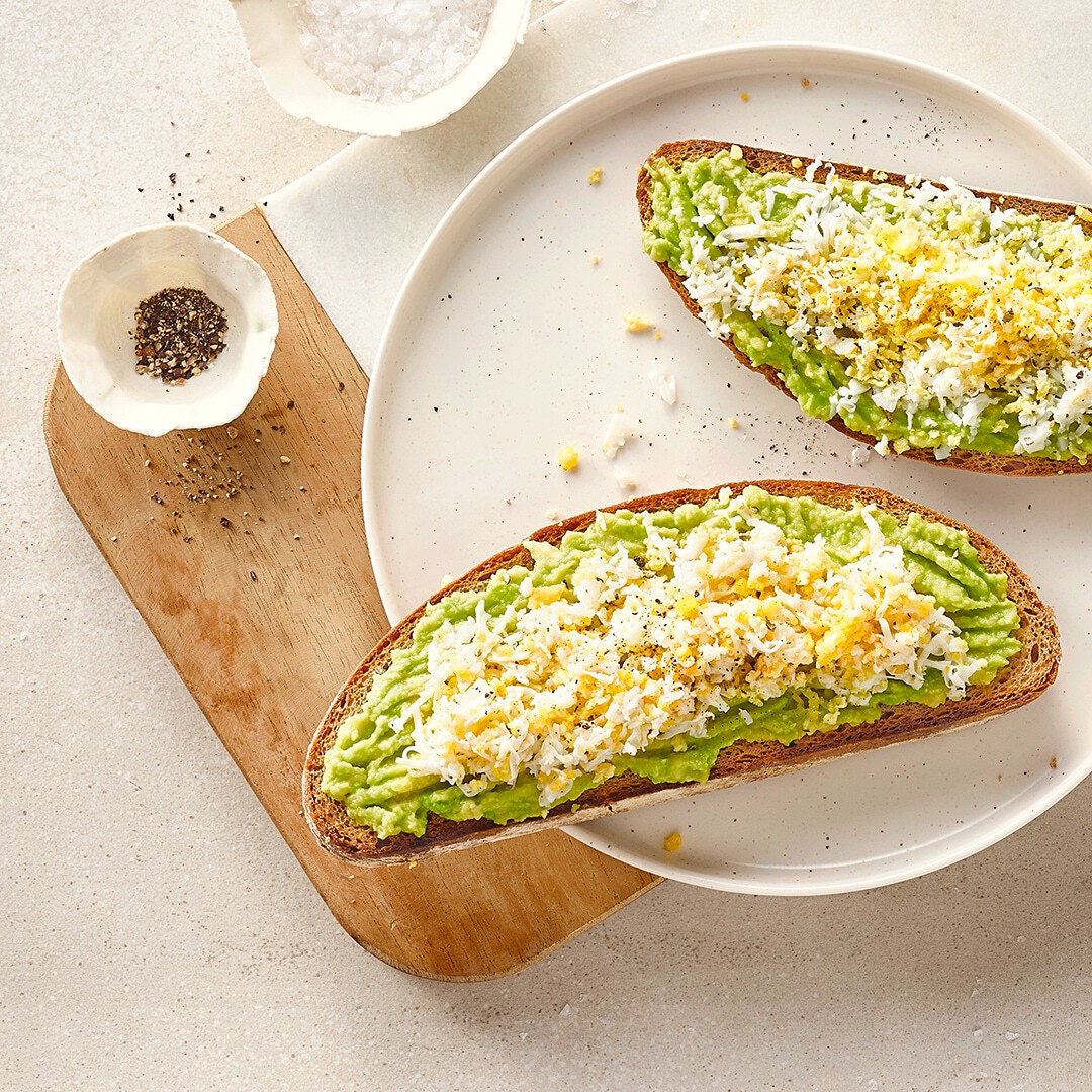 Grated Egg Avocado Toast
