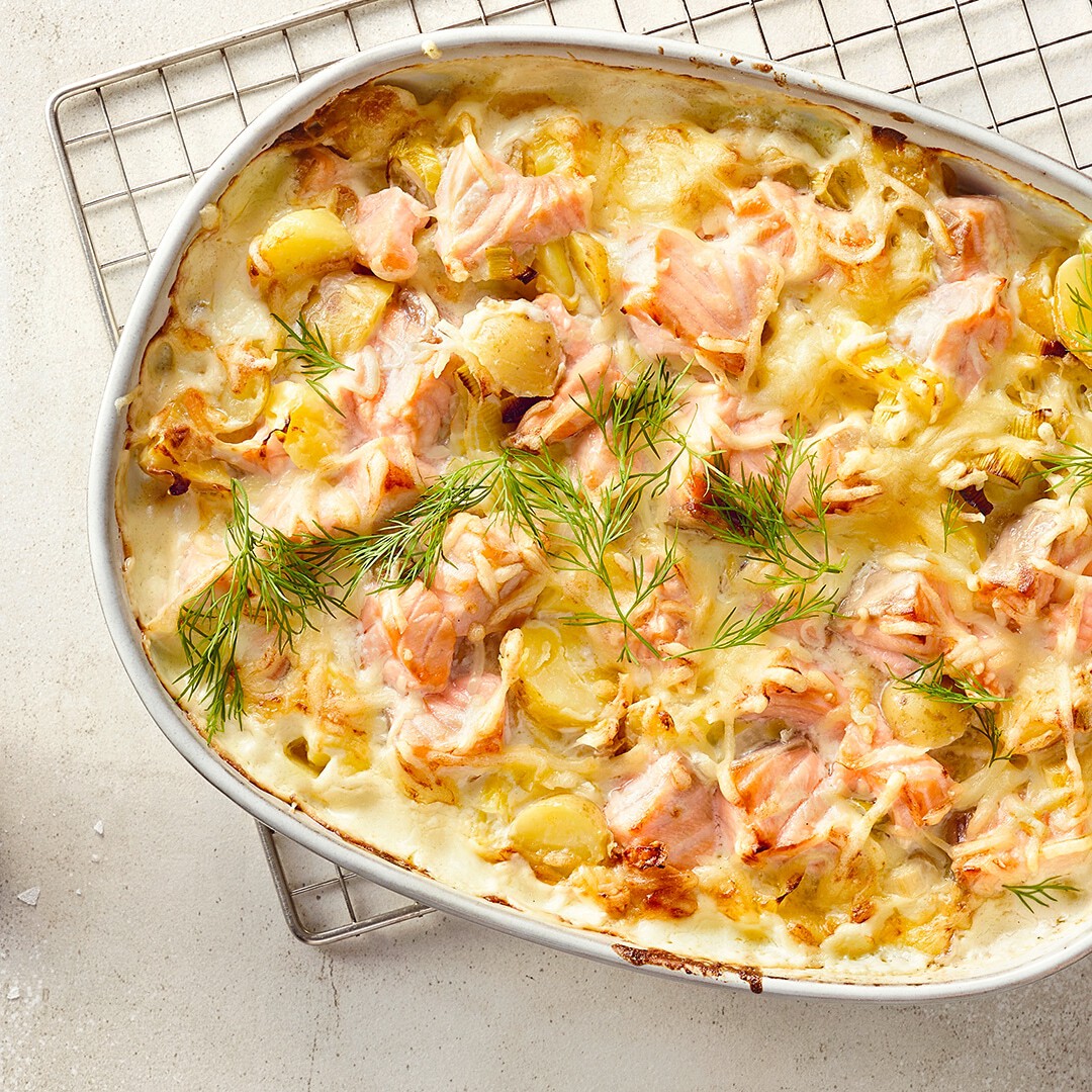 Kartoffel-Lachs-Auflauf