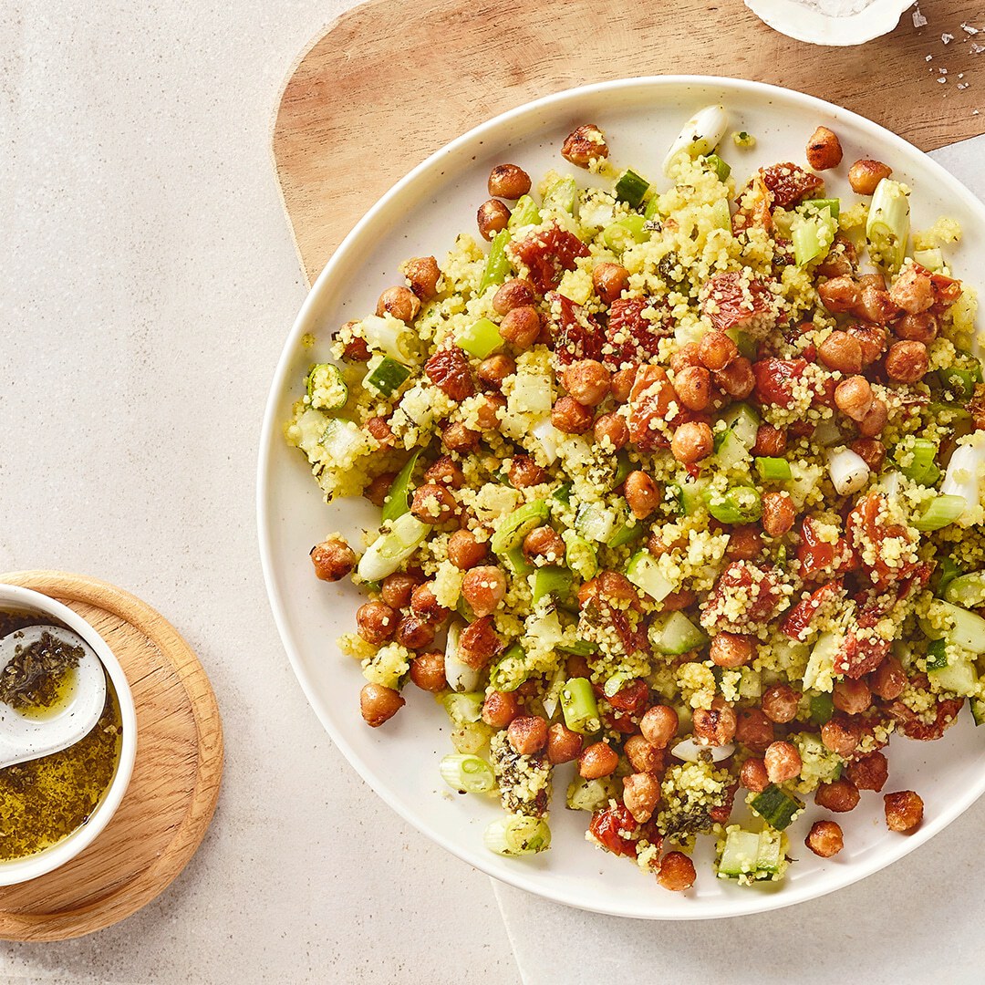 Veganer Kichererbsen-Couscous-Salat