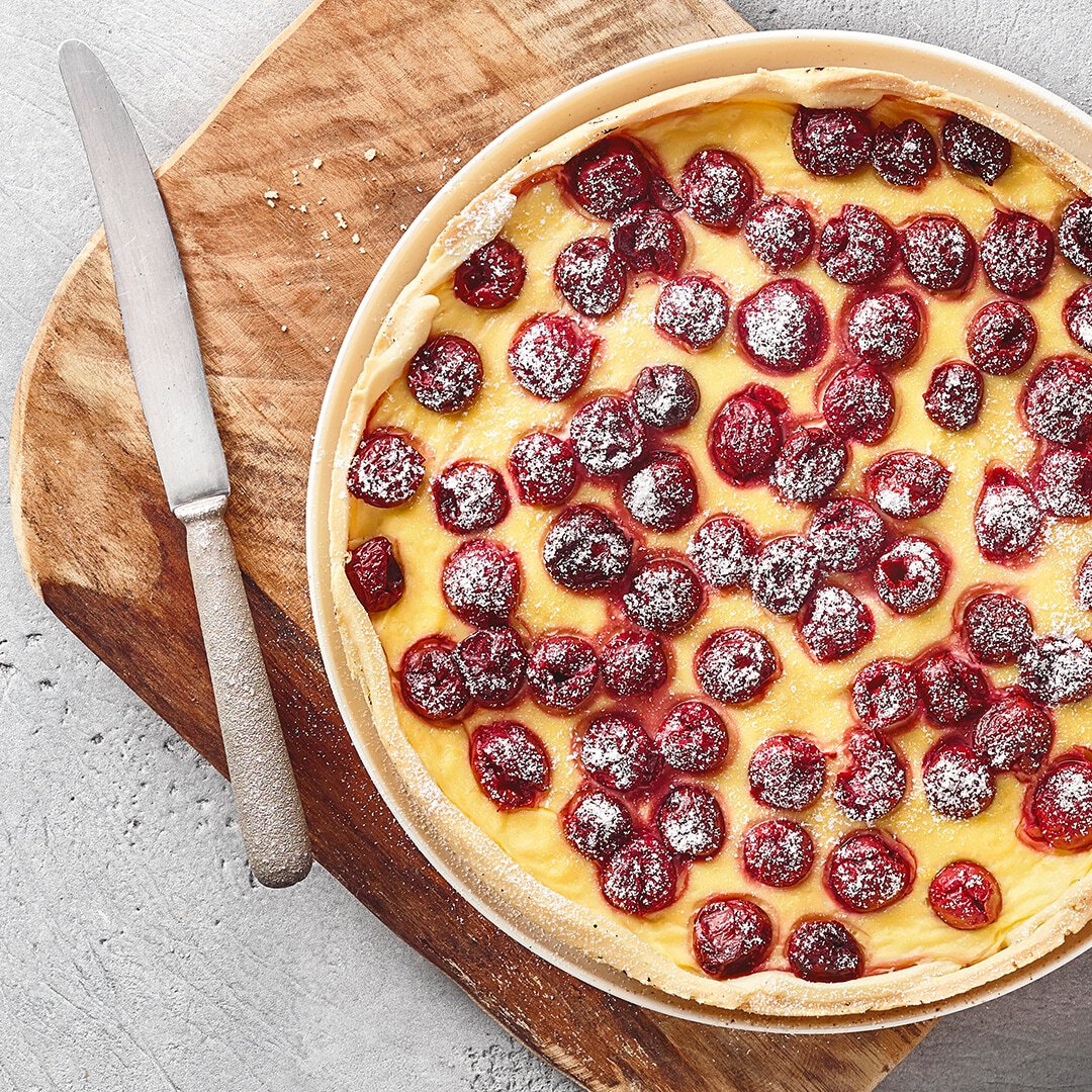 Kirschkuchen mit Pudding