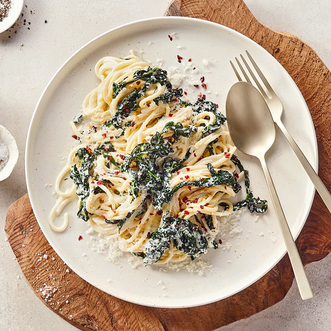 Pasta mit Schwarzkohl und Ricotta