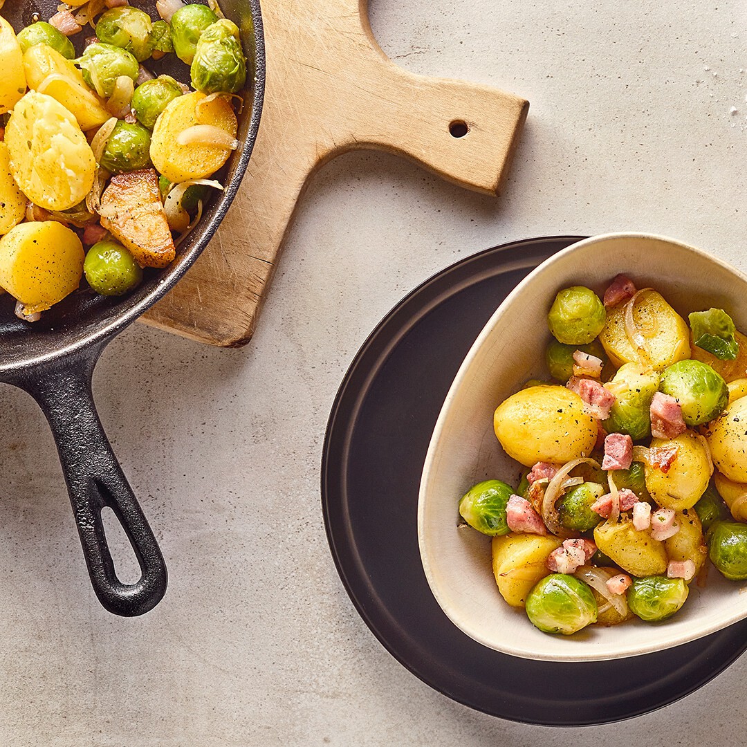 Rosenkohl-Kartoffel-Pfanne
