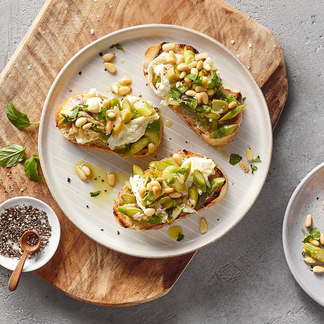 Spargel Bruschetta