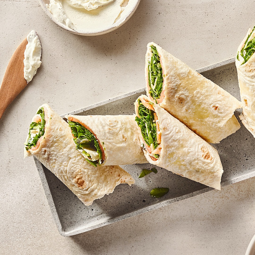 Wrap mit Frischkäse und Lachs